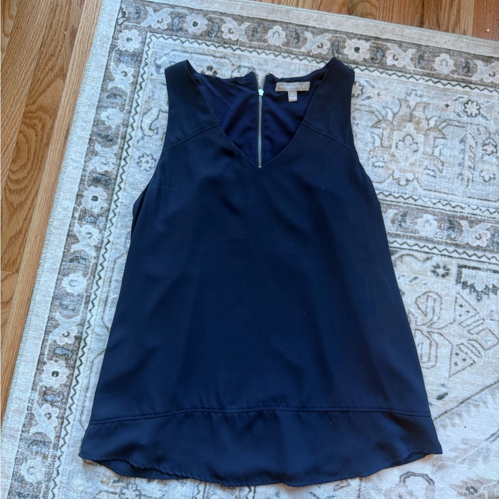 Navy Sleeveless Women's Top